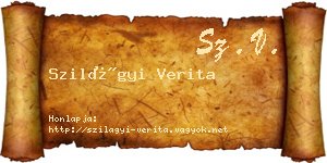 Szilágyi Verita névjegykártya